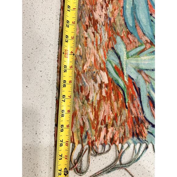 Vincent van Gogh Irises Gustav Klimt Apple Tree Reversible Scarf 70x27 Colorful - Picture 9 of 11